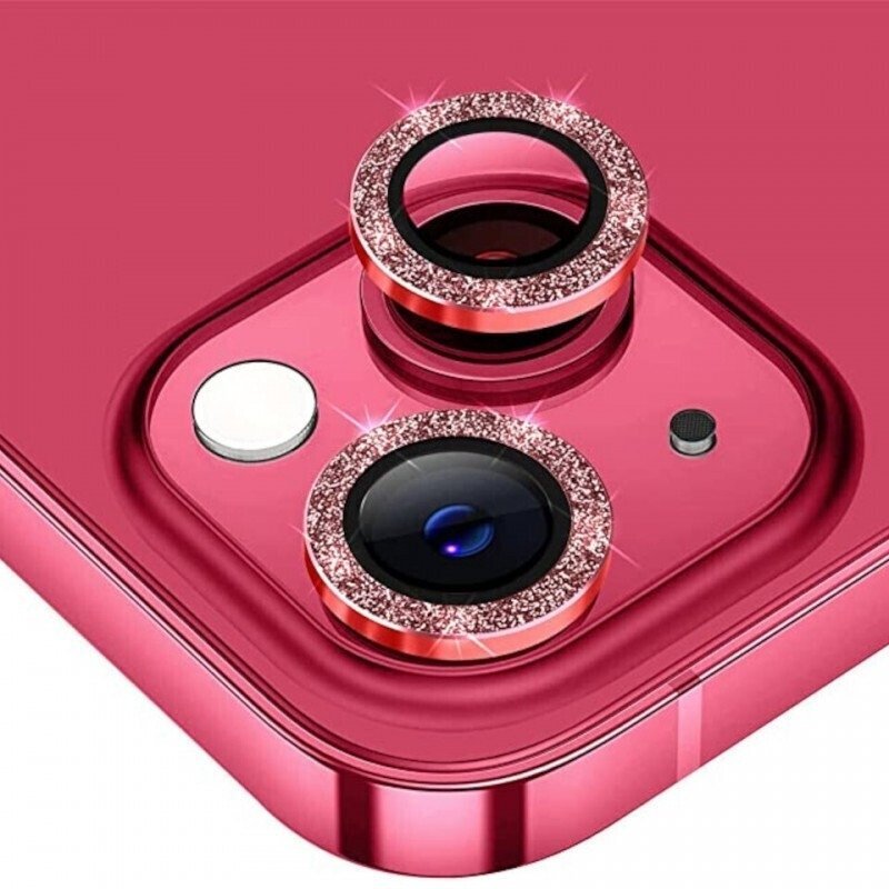 Tζαμάκι Προστασίας Πίσω Κάμερας Με Στρας Camera Glass για Apple iPhone 14 / 14 Plus - Χρώμα: Κόκκινο