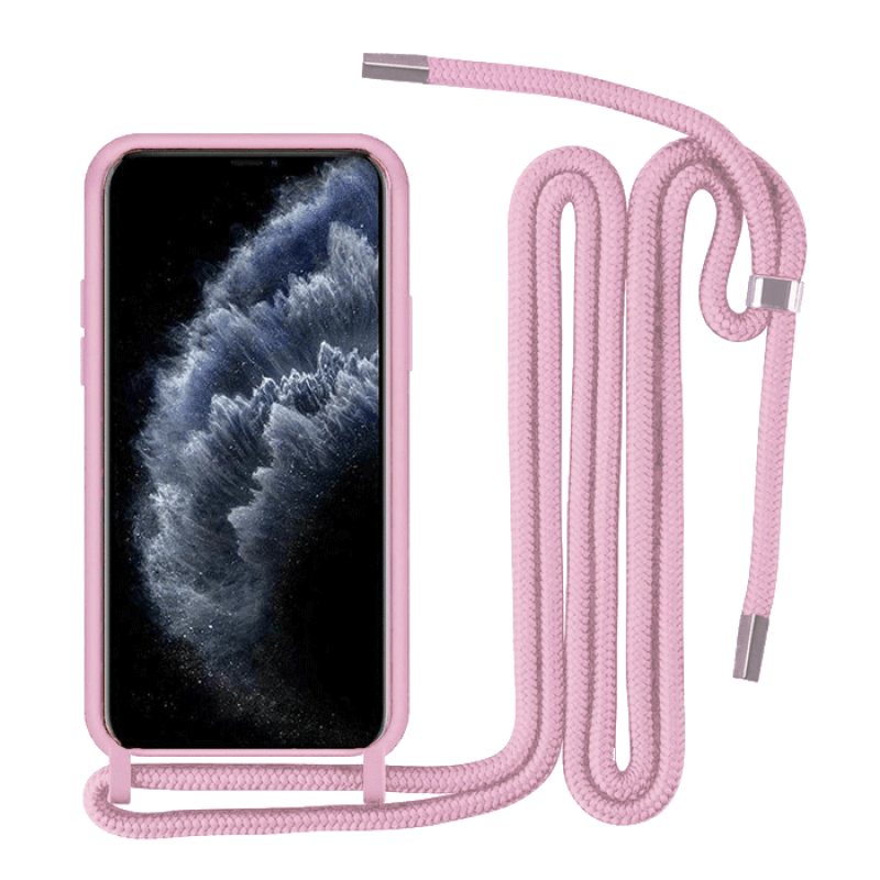 Θήκη Σιλικόνης με Λουράκι για Xiaomi Redmi Note 13 Pro Plus - Χρώμα: Ροζ