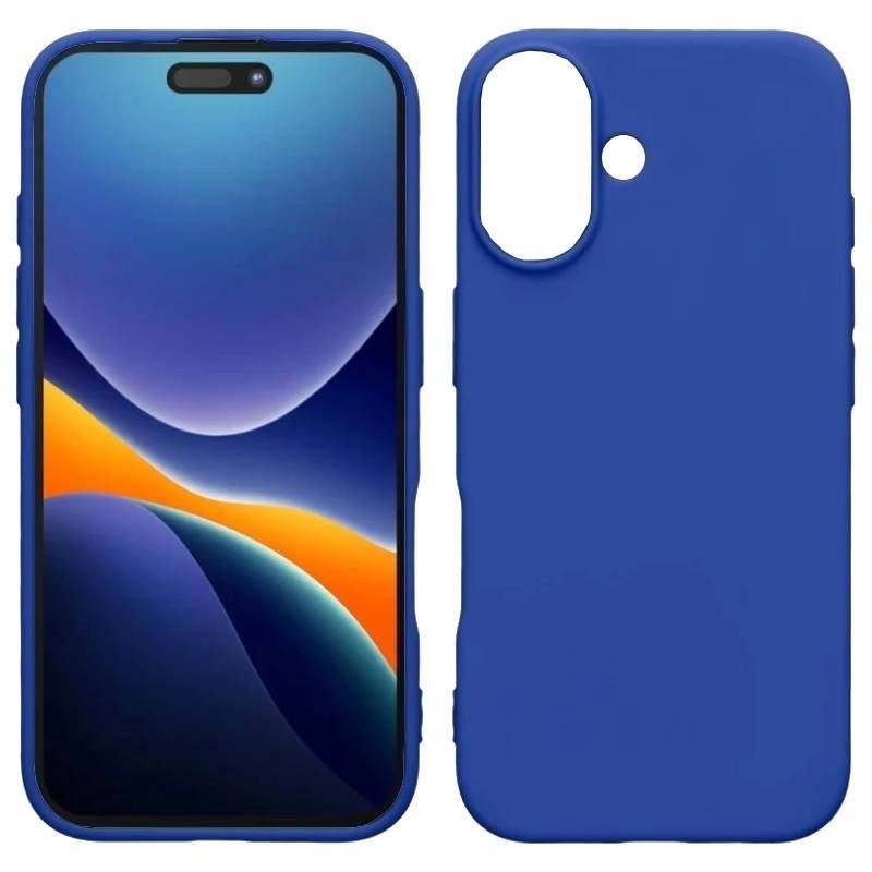 Θήκη Πλάτης Σιλικόνης Soft για Apple iPhone 16 Plus Χρώμα-: Μπλε
