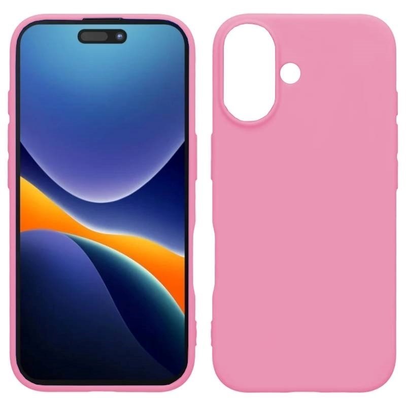 Θήκη Πλάτης Σιλικόνης Soft για Apple iPhone 16 Plus Χρώμα-: Ροζ