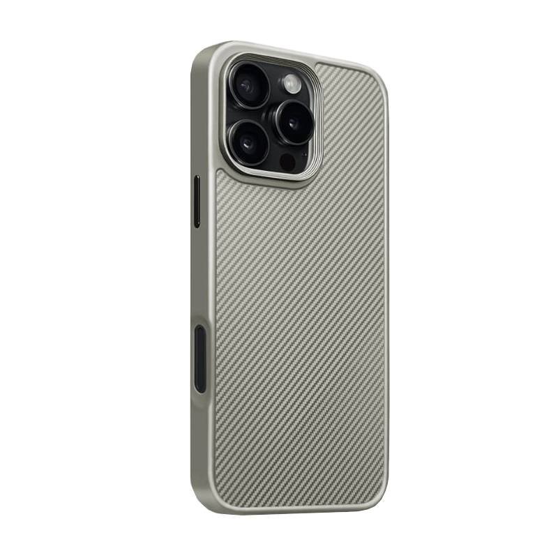 Piblue PL92 Θήκη τηλεφώνου Carbon Fiber Pattern Anti Fall Nonstick Fingerprint Για Apple IPhone 16 Plus - Χρυσό