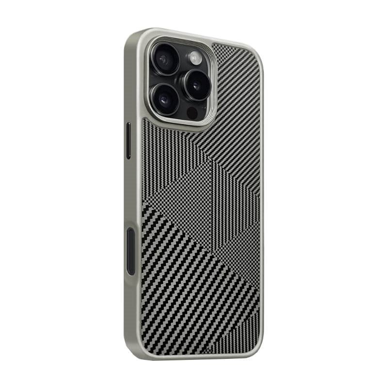 PIBLUE PL93 Θήκη τηλεφώνου Skin Like Matte Check Anti Fall Nonstick Fingerprint Για Apple IPhone 16 Plus - Ασημί