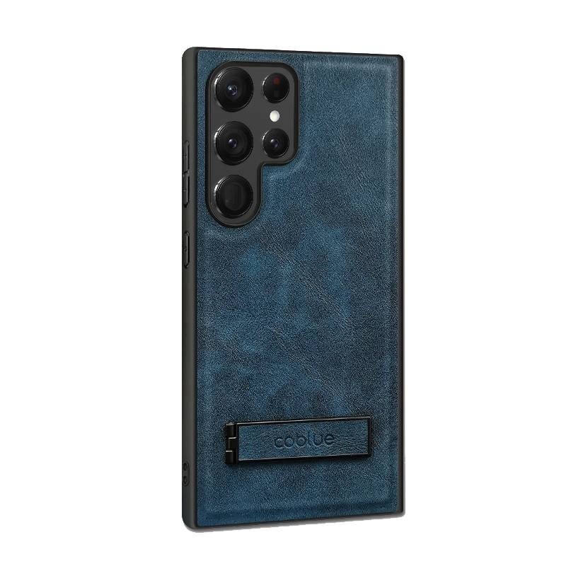 COBLUE CBSA24 ΔΕΡΜΑΤΙΝΗ ΘΗΚΗ ΤΗΛΕΦΩΝΟ ΑΝΤΙ ΠΤΩΣΗΣ ΓΙΑ SAMSUNG GALAXY S22 - ΜΠΛΕ