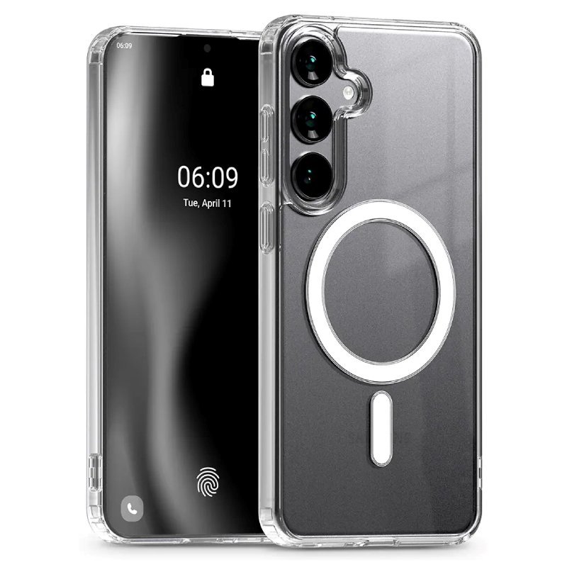 Θήκη Σιλικόνης Magsafe για Samsung Galaxy S24 Plus - Χρώμα: Διάφανη