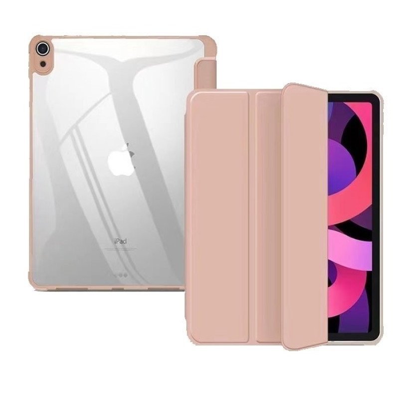 Θήκη Slim Smart Tri-Fold Cover New Design για Ipad Mini 7 2024 - Χρώμα: Χρυσό Ροζ