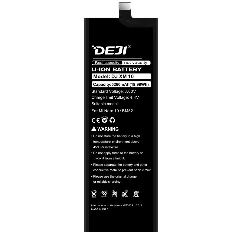 DEJI BM52 Συμβατή Μπαταρία Αντικατάστασης για Xiaomi 9CC Pro/Xiaomi Note10/Xiaomi Note10 Pro - 5260mAh