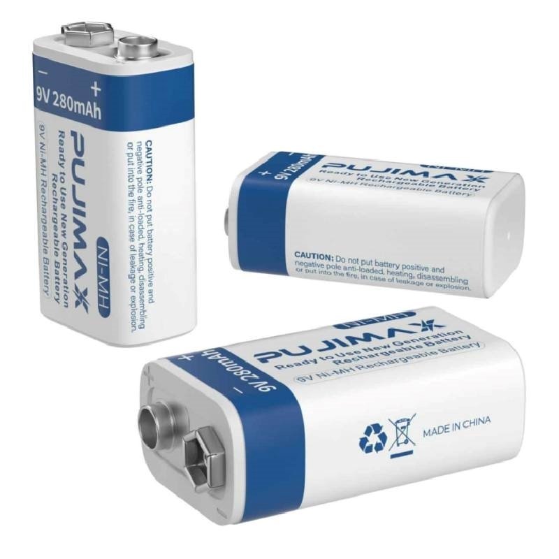 PUJIMAX PJ-9V Ni-Mh 280mah Επαναφορτιζόμενη μπαταρία (1τμχ)