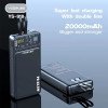 YESPLUS YS-918 PD20 22,5W ΓΡΗΓΟΡΗ ΦΟΡΤΙΣΗ POWERBANK ΜΕ ΚΑΛΩΔΙΑ - 20000mAh - ΜΑΥΡΟ