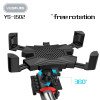 YESPLUS YS-1502 Περιστρεφομενη 360 Μοίρων Βάσης για Kινητό Mοτοσυκλέτας και Pοδηλάτων - Μαύρο