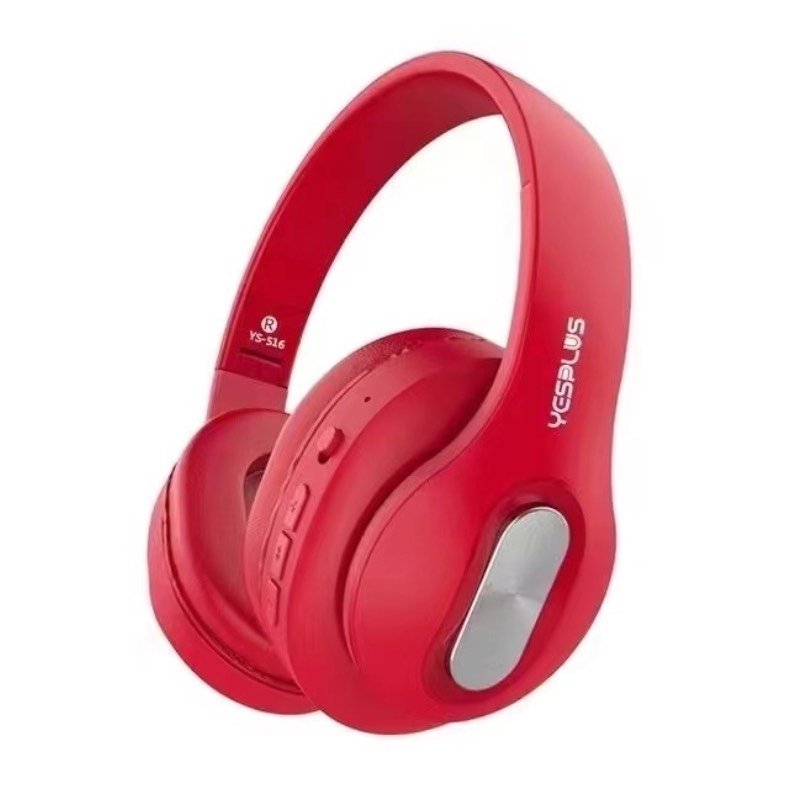 YESPLUS YS-516 HD Μικρόφωνο Hifi Stereo Sound Ενσύρματα και ασύρματα Ακουστικό Bluetooth με Χωρητικότητα Γρήγορης Φόρτισης - Κόκκινο