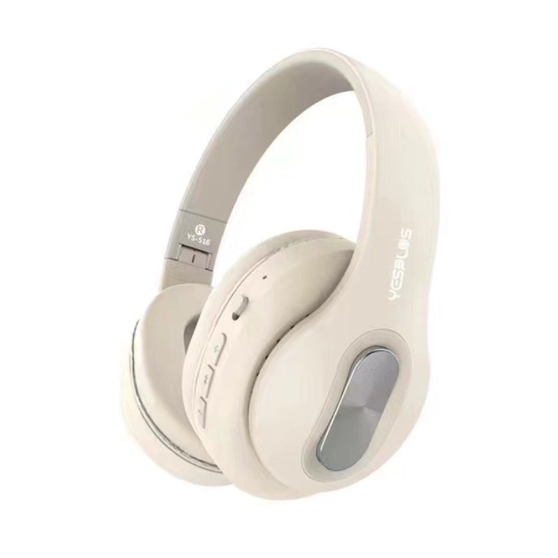 YESPLUS YS-516 HD Μικρόφωνο Hifi Stereo Sound Ενσύρματα και ασύρματα Ακουστικό Bluetooth με Χωρητικότητα Γρήγορης Φόρτισης - Μπεζ