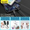 Budi (DC203T512) 4-in-1 Καλώδιο Φόρτισης και Μεταφοράς Δεδομένων 2.4A - Μαύρο