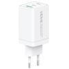 Vidvie PLE242C Φορτιστής GaN με 1 Θύρες USB-A και 2 Θύρες USB-C 67W Power Delivery - Λευκό