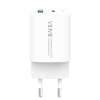 Vidvie PLE248 PD 20W Φορτιστής με 1 Θύρες USB-A και 1 Θύρες USB-C και Καλώδιο Lightning - Λευκό