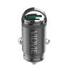 Vidvie CC524C Φορτιστής Αυτοκινήτου με 33W Θύρα USB-A Και 30W Θύρα USB Type-C με καλώδιο Lightning - Μαύρο