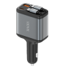 Vidvie CC539 117W Φορτιστής Αυτοκινήτου με 27W Θύρα USB-A Και 27W Θύρα USB Type-C με 60W καλώδιο Type-C Και 27W καλώδιο Lightning - Μαύρο