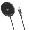 Vidvie WLC1422 15W Ασύρματος Φορτιστής (Qi Pad) και Καλώδιο USB-C - Μαύρο