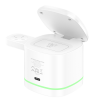 Vidvie WLC1416 15W Στάντζα Aσύρματος φορτιστής 3 σε 1 και 60W Καλώδιο USB-C - Λέυκο
