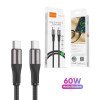 Vidvie CB4038C&C 60W Καλώδιο Φόρτισης και Μεταφοράς Δεδομένων TYPE C Σε TYPE C - Χρώμα: Μάυρο