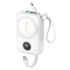 Vidvie PB776 Power Bank 10000mAh 20W Θύρεα USB-A με Καλωδιο Type-C  Και Lightning - Λέυκο