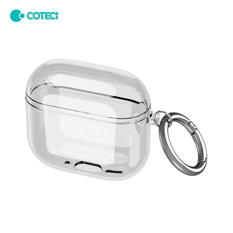 COTECi MS-018 Προστατευτική Θήκη για Apple AirPods 4 Ακουστικά με Keychain Hook  - Χρώμα: Διάφανο