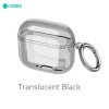 COTECi MS-018 Προστατευτική Θήκη για Apple AirPods 4 Ακουστικά με Keychain Hook  - Χρώμα: Μαύρο Διάφανο