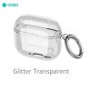 COTECi MS-018 Προστατευτική Θήκη για Apple AirPods 4 Ακουστικά με Keychain Hook  - Χρώμα: Glitter Διάφανο