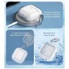 COTECi MS-018 Προστατευτική Θήκη για Apple AirPods 4 Ακουστικά με Keychain Hook  - Χρώμα: Ροζ Διάφανο