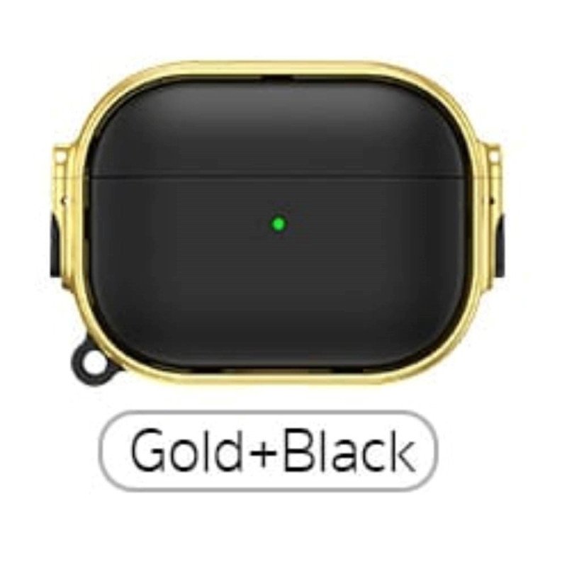 COTECi AP-66 Heavy Armor Προστατευτική Θήκη Ακουστικά για Apple AirPods Pro1/2  - Χρώμα: Μαύρο-Χρυσό