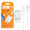 Vdenmenv DC07T Φορτιστής Θύρα USB-A με Καλώδιο Type-C Γρήγορη φόρτιση QC3.0 - Λευκό