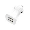 Vdenmenv DZ06T Φορτιστής αυτοκινήτου με 2X Θύρα USB-A Και Καλώδιο Type-C Γρήγορη φόρτιση QC3.0 - Λευκό