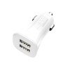 Vdenmenv DZ06L Φορτιστής αυτοκινήτου με 2X Θύρα USB-A Και Καλώδιο Lightning Γρήγορη φόρτιση QC3.0 - Λευκό