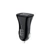 Vdenmenv DZ06 15W Φορτιστής αυτοκινήτου με 2X Θύρα USB-A Γρήγορη φόρτιση QC3.0 - Μάυρο