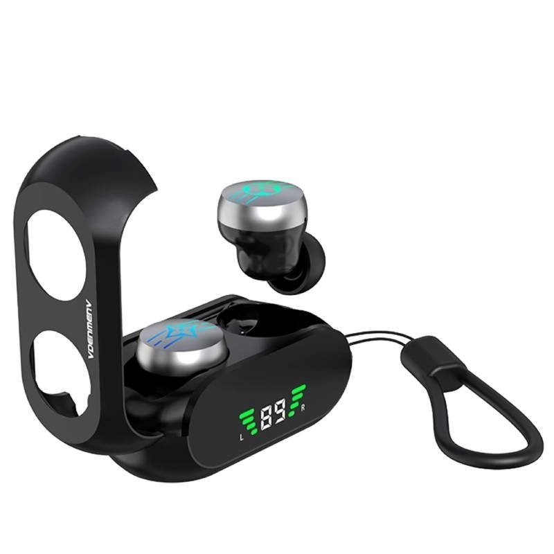 Vdenmenv DL37 Ασύρματα Ακουστικά Bluetooth Με θήκη φόρτισης - Μάυρο