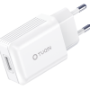 TUQIN QE44i Φορτιστής  με Θύρα USB-A Και Καλώδιο Lightning - Λευκό