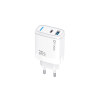 TUQIN QE54i 20W Φορτιστής με Γρήγορη Φόρτιση με 1xΘύρα USB-A Και 1xΘύρα USB-C με Καλώδιο Type-C Σε Lightning - Λευκό