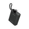 TUQIN QP22 Power Bank 10000mAh 22.5W με Γρήγορη Φόρτιση με μία Θύρα USB-A και μία Θύρα Type-C  και καλωδιο Type-C - Μάυρο