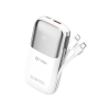 TUQIN QP27 Power Bank 10000mAh 22.5W με Γρήγορη Φόρτιση με 2 Θύρες και καλωδιο Type-C Και Lightning - Λέυκο