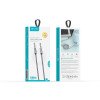 TUQIN QY07 Καλώδιο Ήχου - AUX - Audio Jack 3.5mm Σε Jack 3.5mm  1.2m - Χρώμα: Ασημί