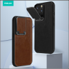 PIBLUE PL70 Business leather anti-fall clamshell lens phone case For Apple IPhone 16 - Χρώμα: Καφε