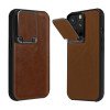 PIBLUE PL70 Business leather anti-fall clamshell lens phone case For Apple IPhone 16 - Χρώμα: Καφε
