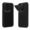 PIBLUE PL70 Business leather anti-fall clamshell lens phone case For Apple IPhone 16 - Χρώμα: Μάυρο
