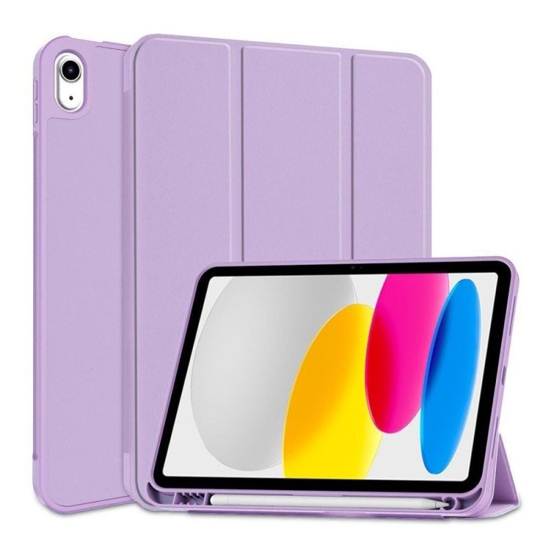 Θήκη Slim Smart Tri-Fold Cover New Design HQ για Apple iPad Mini 6/7 - Χρώμα: Μωβ