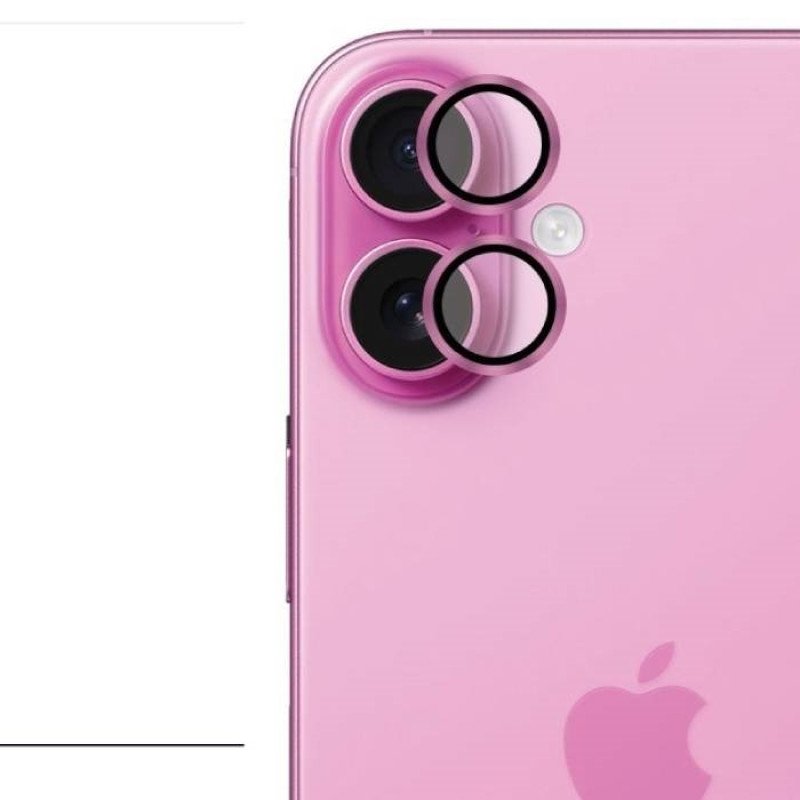 Tζαμάκι Προστασίας Πίσω Κάμερας Camera Glass για Apple iPhone 16 / 16 Plus - Χρώμα: Ροζ