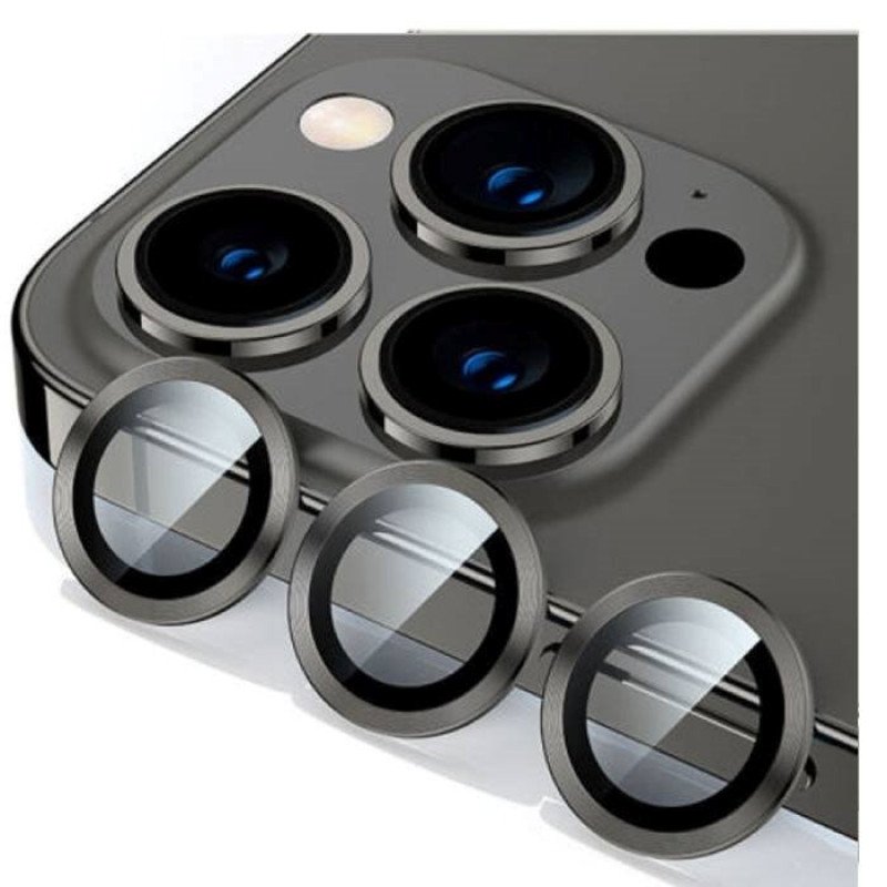 Tζαμάκι Προστασίας Πίσω Κάμερας Camera Glass για Apple iPhone 13 Pro / 13 Pro Max - Χρώμα: Μαύρο