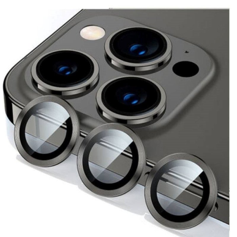 Tζαμάκι Προστασίας Πίσω Κάμερας Camera Glass για Apple iPhone 12 Pro Max - Χρώμα: Μαύρο