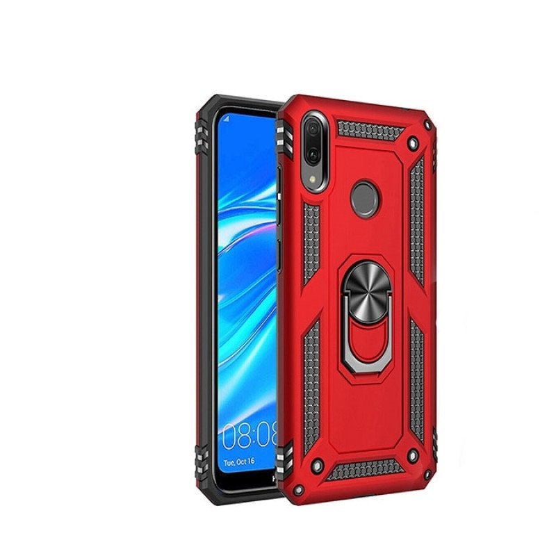 OEM Θήκη Motomo Tough Armor With Ring για Apple iPhone 12 Pro Max - Χρώμα: Κόκκινο