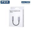 PZX-1507 Μετατροπέας USB-C Male ΣΕ AUX 3.5mm Adaptor With Cable 20cm - Χρώμα: Μαύρο