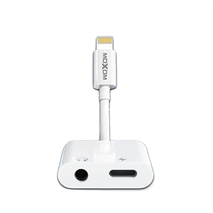 Moxom MX-AX15 Lightning και 3.5mm Audio Jack και Θύρα Type C - Χρώμα: Λευκό