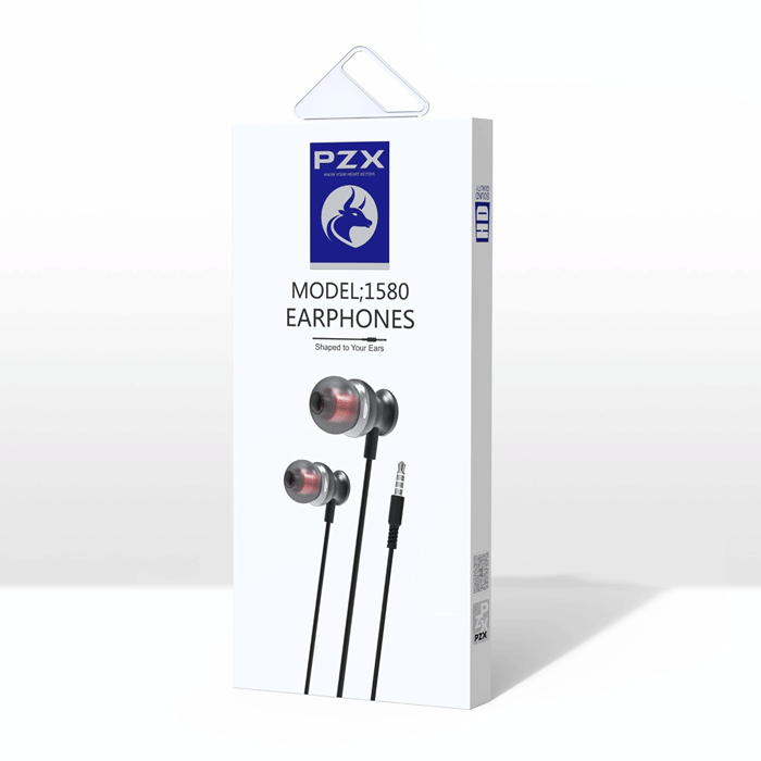 Pzx 1580 3.5 MM in-Ear 1.2 M Wired Earphone Ακουστικά - Χρώμα: Μαύρα